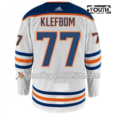 Edmonton Oilers OSCAR KLEFBOM 77 Adidas Wit Authentic Shirt - Kinderen